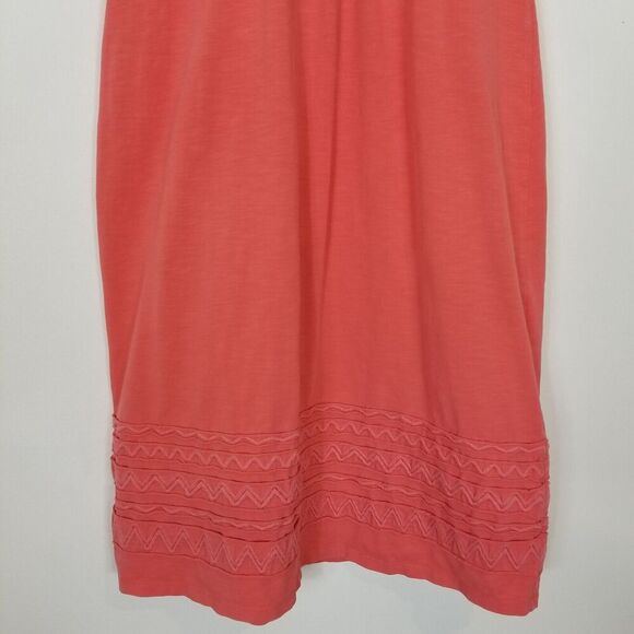 Boden Women Embroidered Trim Short Sleeve Dress Sz 6 L V Neck Stretchy Pink - Picture 3 of 8